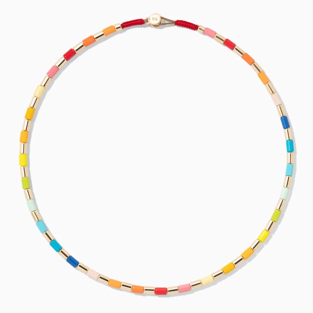 BNWOT Roxanne Assoulin GOLDEN RAINBOW U-TUBE NECKLACE